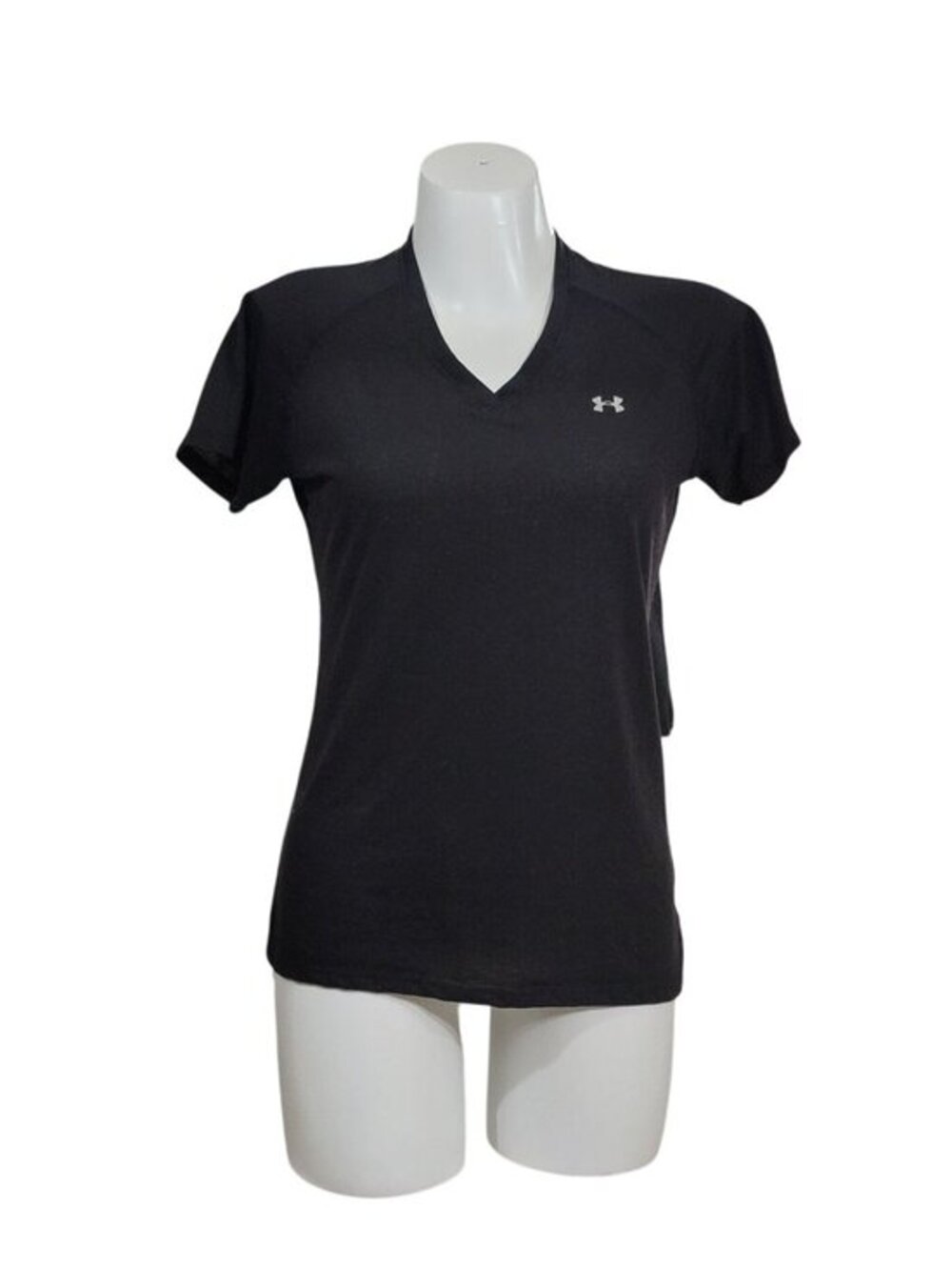 Under Armour Black V-Neck Tech HeatGear Loose Fit T-Shirt M